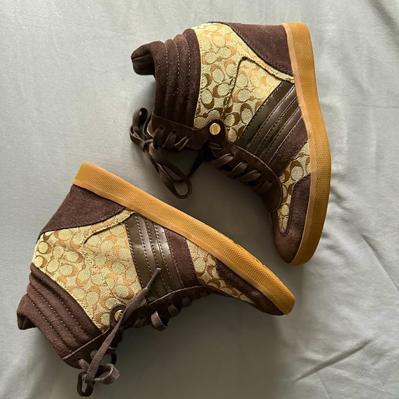 EUC COACH wedge sneakers - Picture 2 of 7